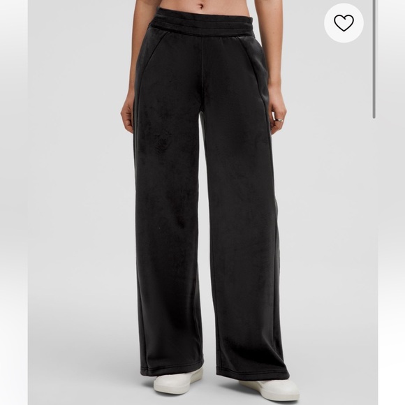 lululemon athletica Pants - Lululemon Velvet Black Wide-Leg Pants